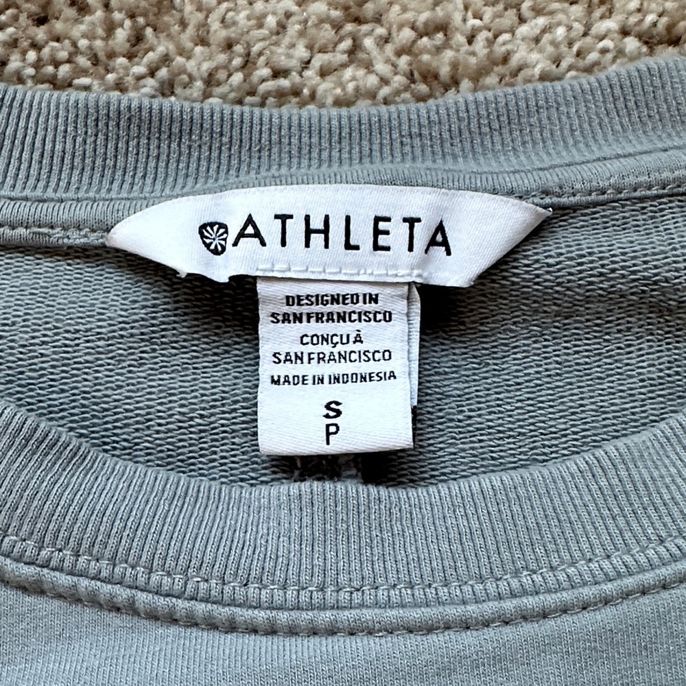 Athleta Light Gray sweatshirt-small - Picture 2 of 5